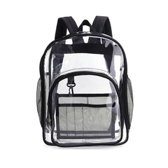 Clear PVC Shoulder Backpack Waterproof Student School Bookbag
