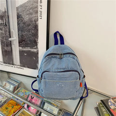 High Capacity Denim Women Backpacks for Daily Travel