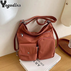 Casual Nylon Handbag Women Shoulder Crossbody Bag Travel Totes Backpack
