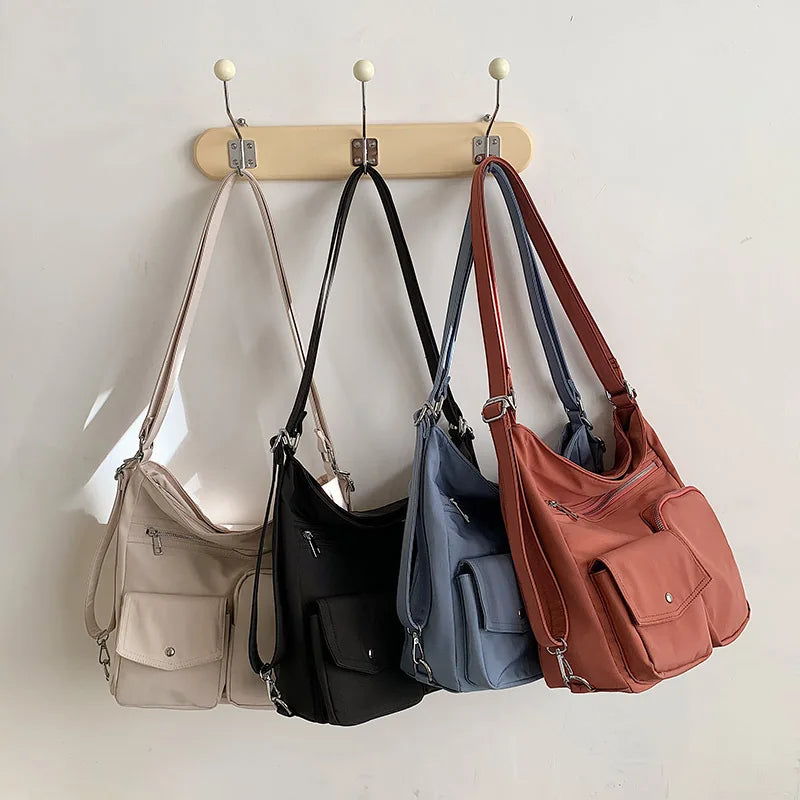 Casual Nylon Handbag Women Shoulder Crossbody Bag Travel Totes Backpack