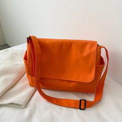 Casual Large Capacity Shopping Travel Bags Pure Zipper Shoulder Clutch Tote Bag