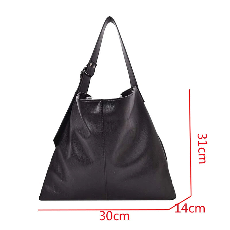 Large Capacity Tote Women Handbags PU Leather Shoulder Messenger Bags