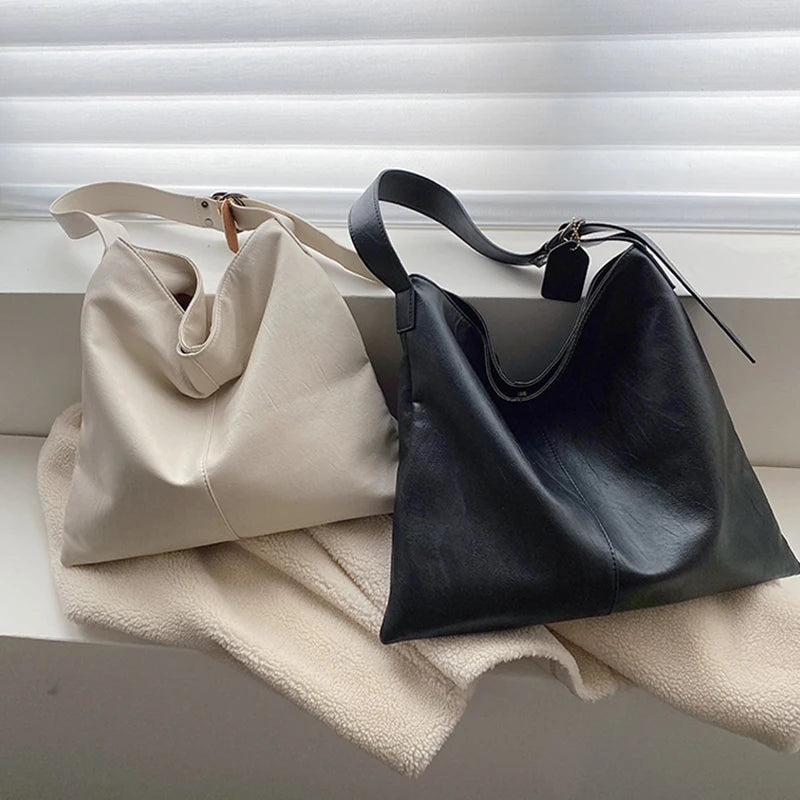 Large Capacity Tote Women Handbags PU Leather Shoulder Messenger Bags