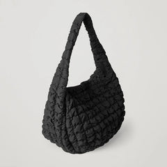 Casual Large Capacity Tote Shoulder Bag Quilted Nylon Handbag