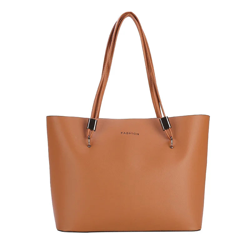Large-capacity Tote Bag Soft PU Leather Handbag