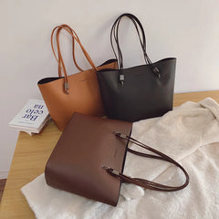 Large-capacity Tote Bag Soft PU Leather Handbag