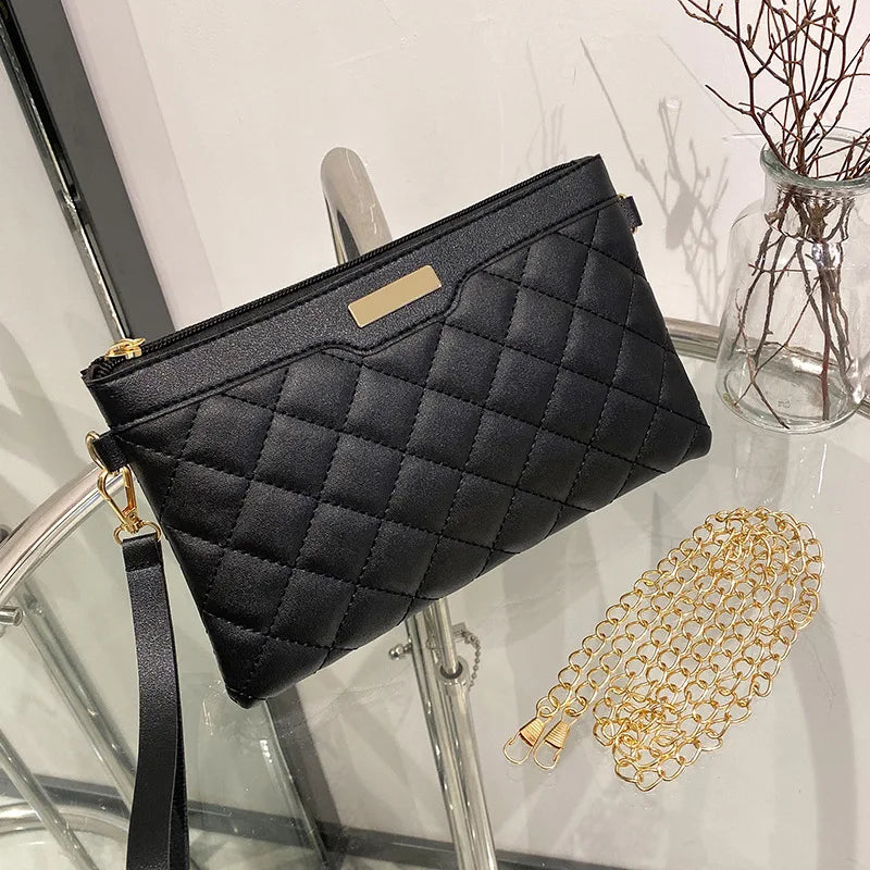 Casual Leather Clutch Bag Women Wedding Shoulder Bag Ladies Party Purse