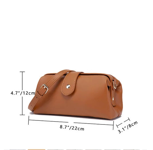 Casual Leather Shoulder Bags Vintage Doctor Clutch Crossbody Bag