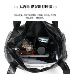 Casual Leather Tote Bags for Women Large Capacity Bucket Handbags