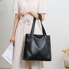 Casual Leather Tote Bags for Women Large Capacity Bucket Handbags