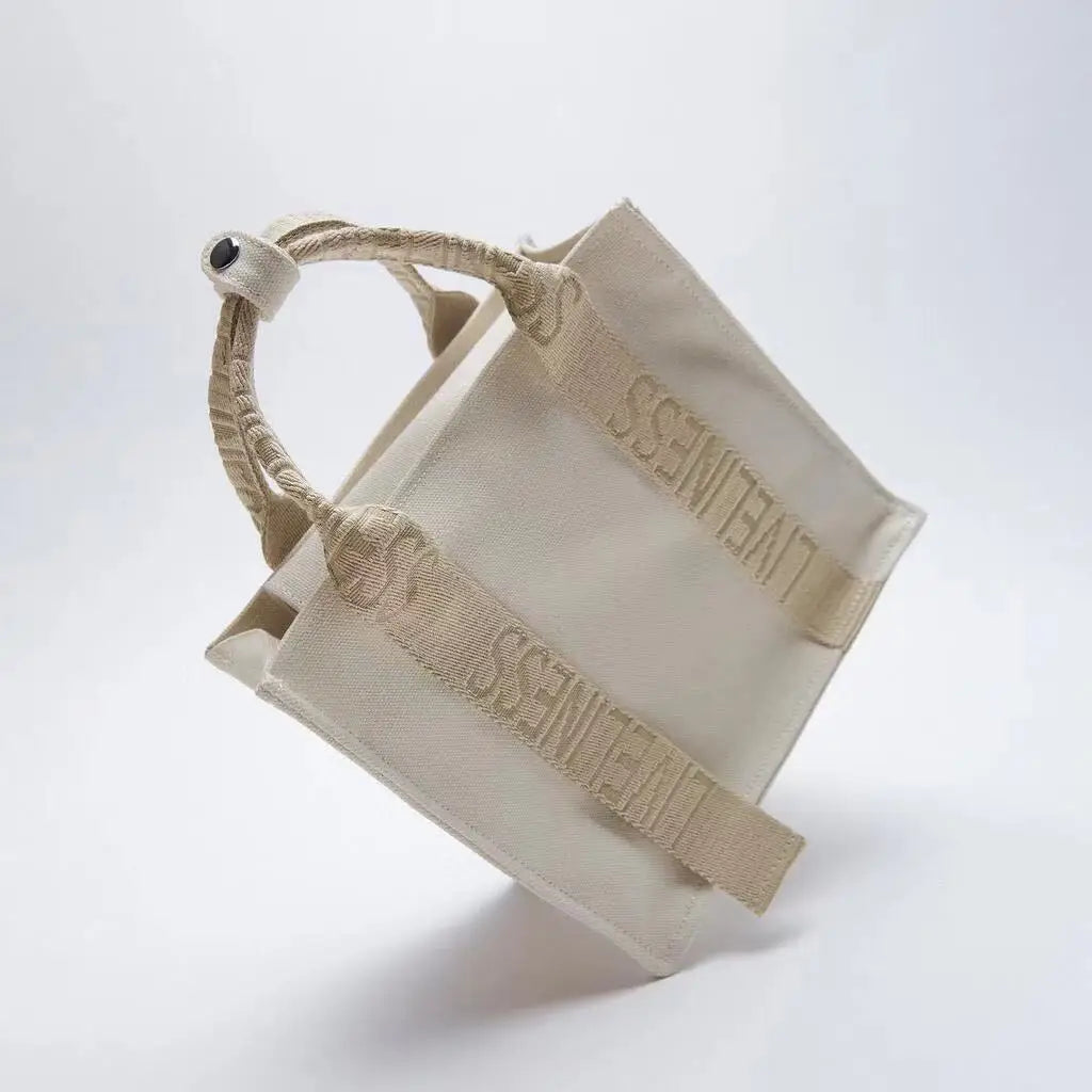 Casual Letters Canvas Women Handbags Large Tote Shoulder Crossbody Bags