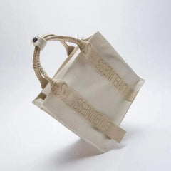 Casual Letters Canvas Women Handbags Large Tote Shoulder Crossbody Bags