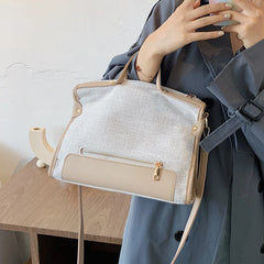 Casual Linen Women Handbags Shoulder Bags Simply Lady Crossbody Bag