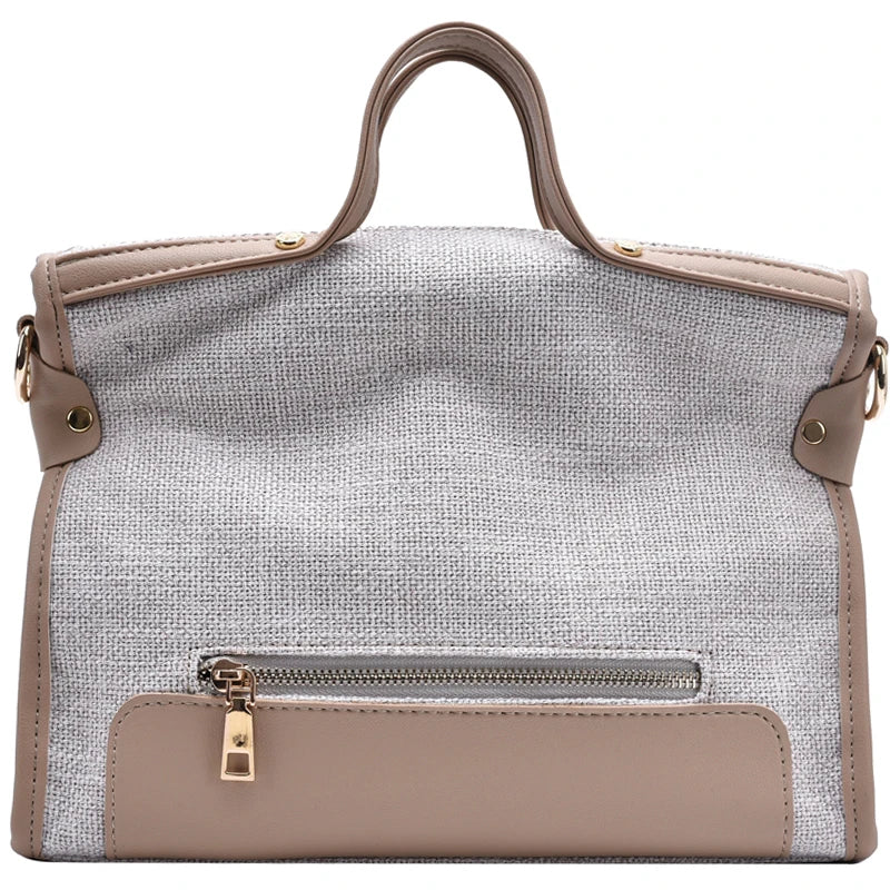 Casual Linen Women Handbags Shoulder Bags Simply Lady Crossbody Bag
