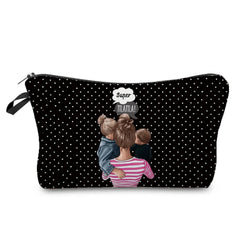 Cartoon Mama Print Makeup Bag for Women