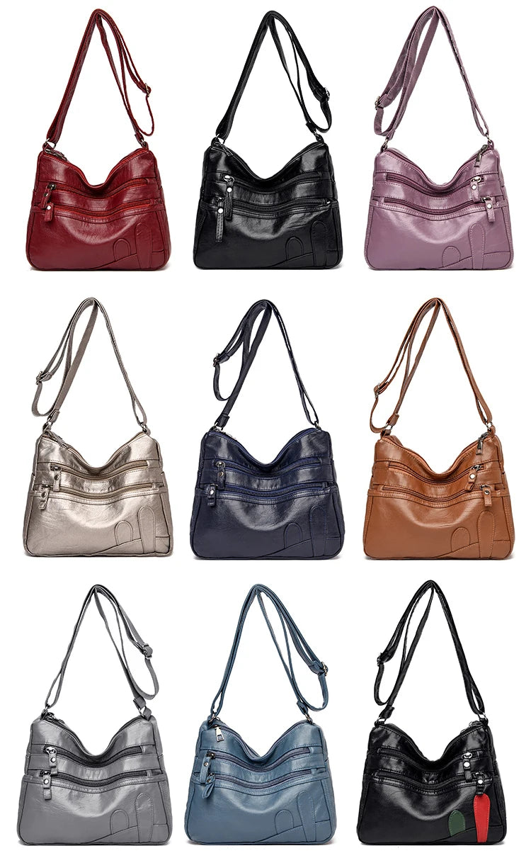 Casual PU Leather Women Shoulder Bags Handbags Women Crossbody Bags