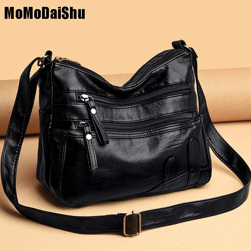 Casual PU Leather Women Shoulder Bags Handbags Women Crossbody Bags