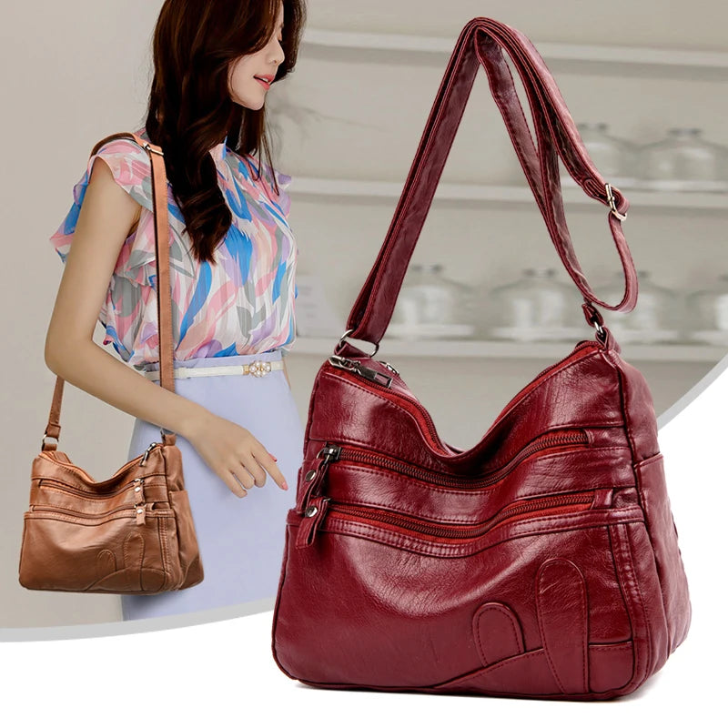 Casual PU Leather Women Shoulder Bags Handbags Women Crossbody Bags