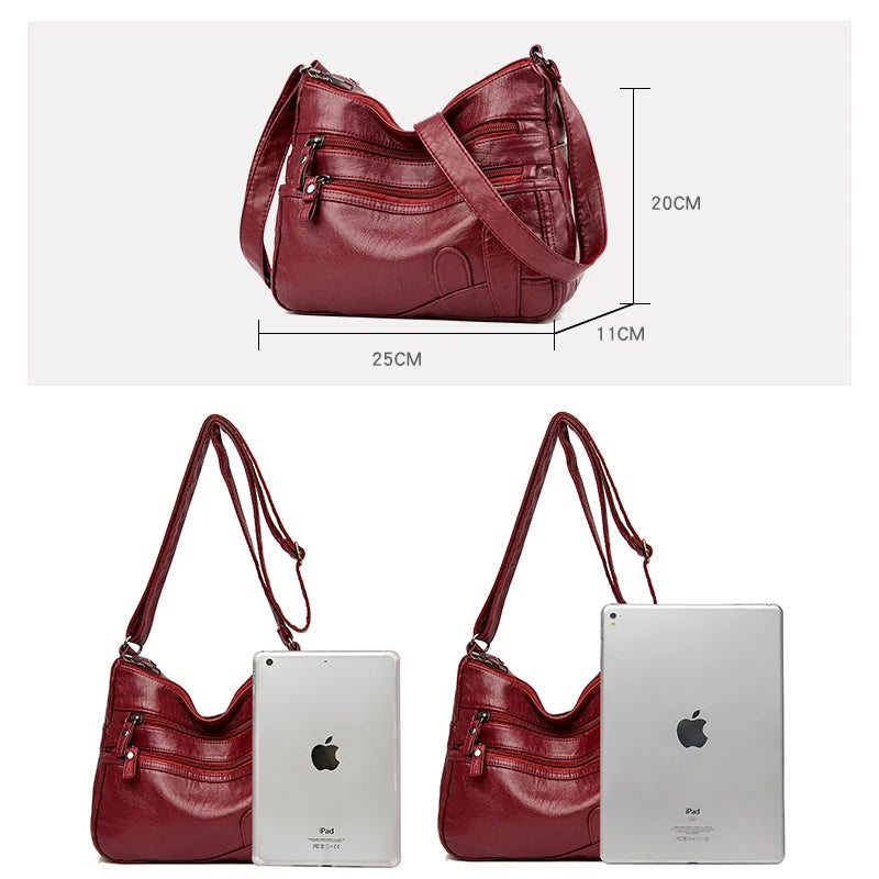Casual PU Leather Women Shoulder Bags Handbags Women Crossbody Bags