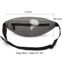 Canvas Fanny Bag Travel Hip Bum Bag Crossbody Bag