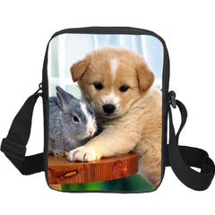 Animal Dinosaur Print Mini Messenger Bag Men's Shoulder Satchel