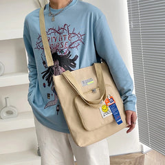 Casual Messenger Bags Men Women Shoulder Bags Cartoon Canvas Handbags
