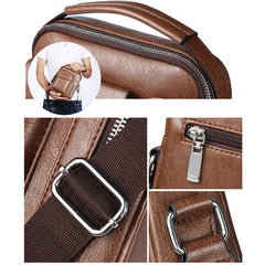 Vintage Men Shoulder Bag Crossbody High Male Handbag Leather Messenger