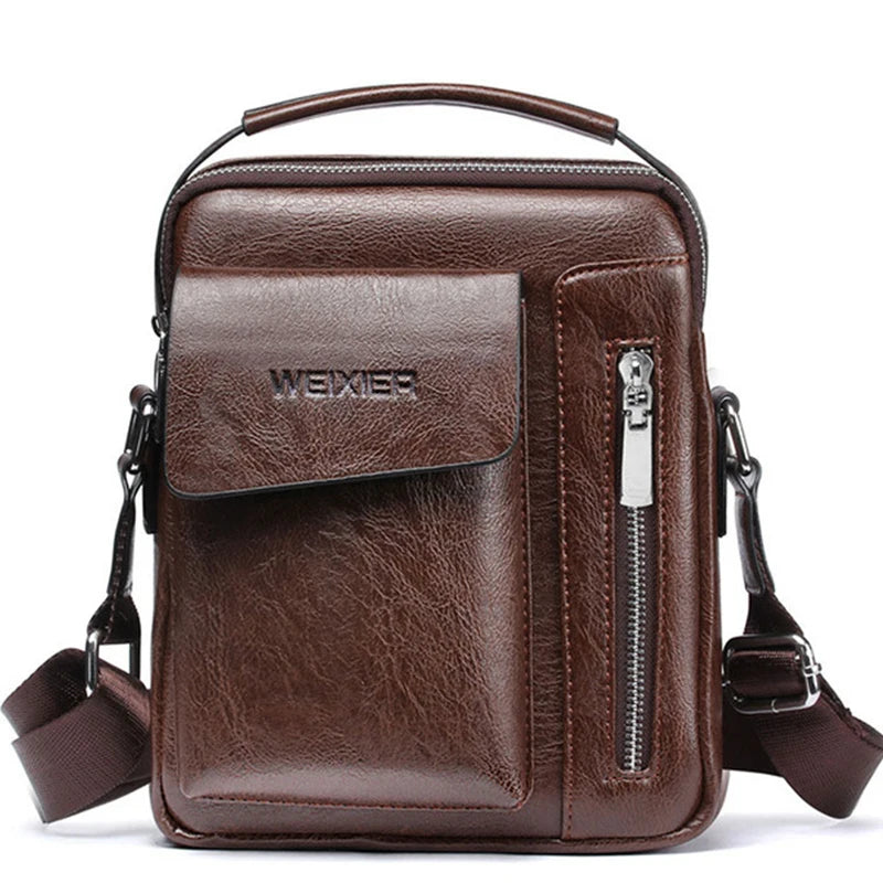 Casual Men Shoulder Bag Vintage Crossbody Bags High Male Bag Leather Handbag