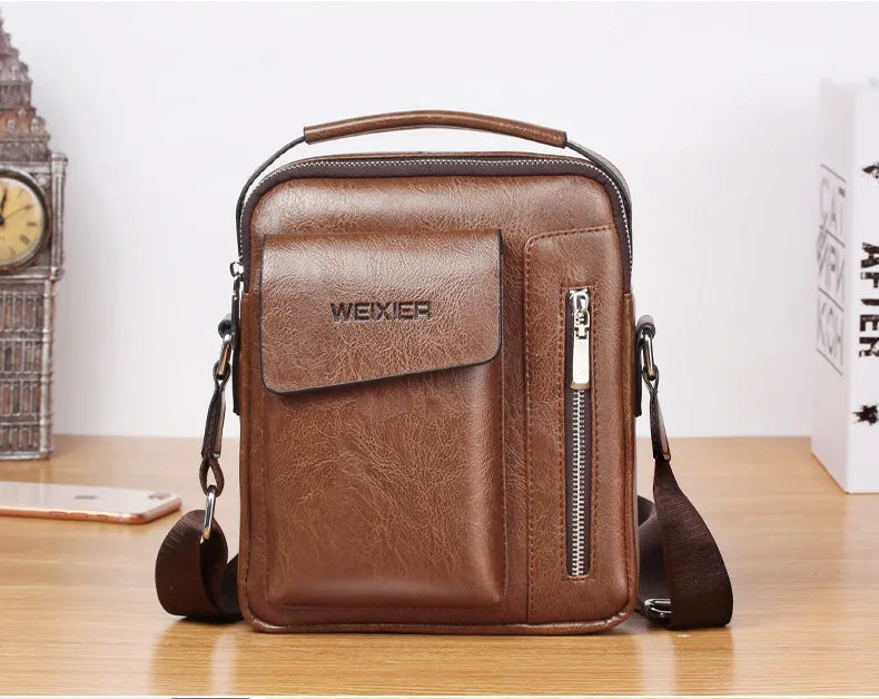 Vintage Men Shoulder Bag Crossbody High Male Handbag Leather Messenger