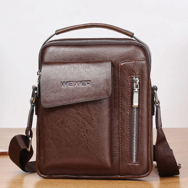 Casual Men Shoulder Bag Vintage Crossbody Bags High Male Bag Leather Handbag