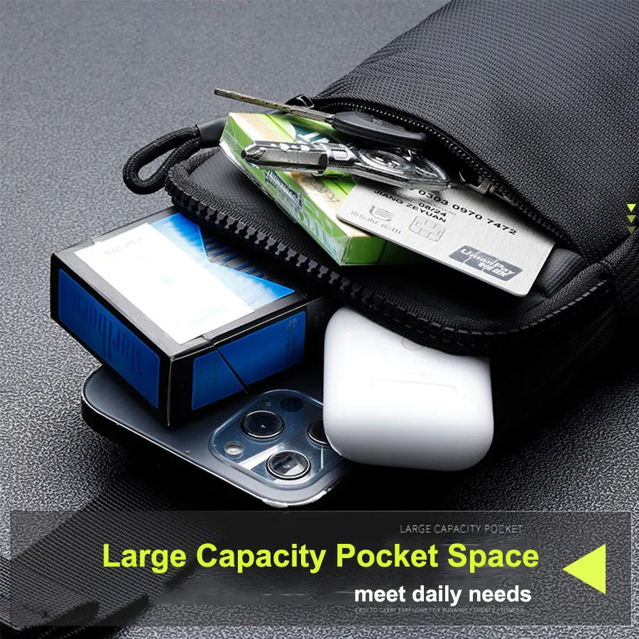 Men Shoulder Chest Bag Waterproof Outdoor Sport Running Cycling Belt Bag