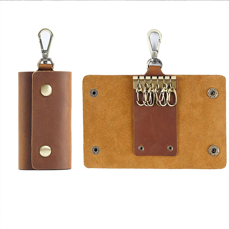 Men's Key Box Waist Hanging Key Holder Leather Pocket Key Holder Wallet