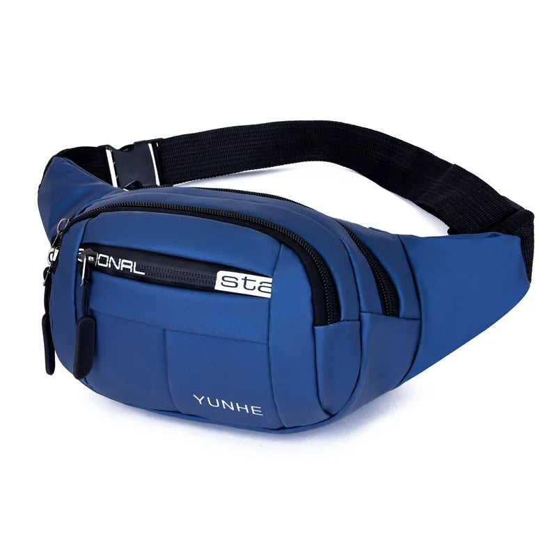 Men's Waterproof Chest Bag Fanny Pack Oxford Cloth Waist Bag