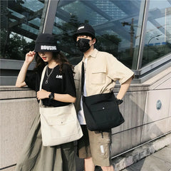 Retro Canvas Shoulder Bag for Men and Women