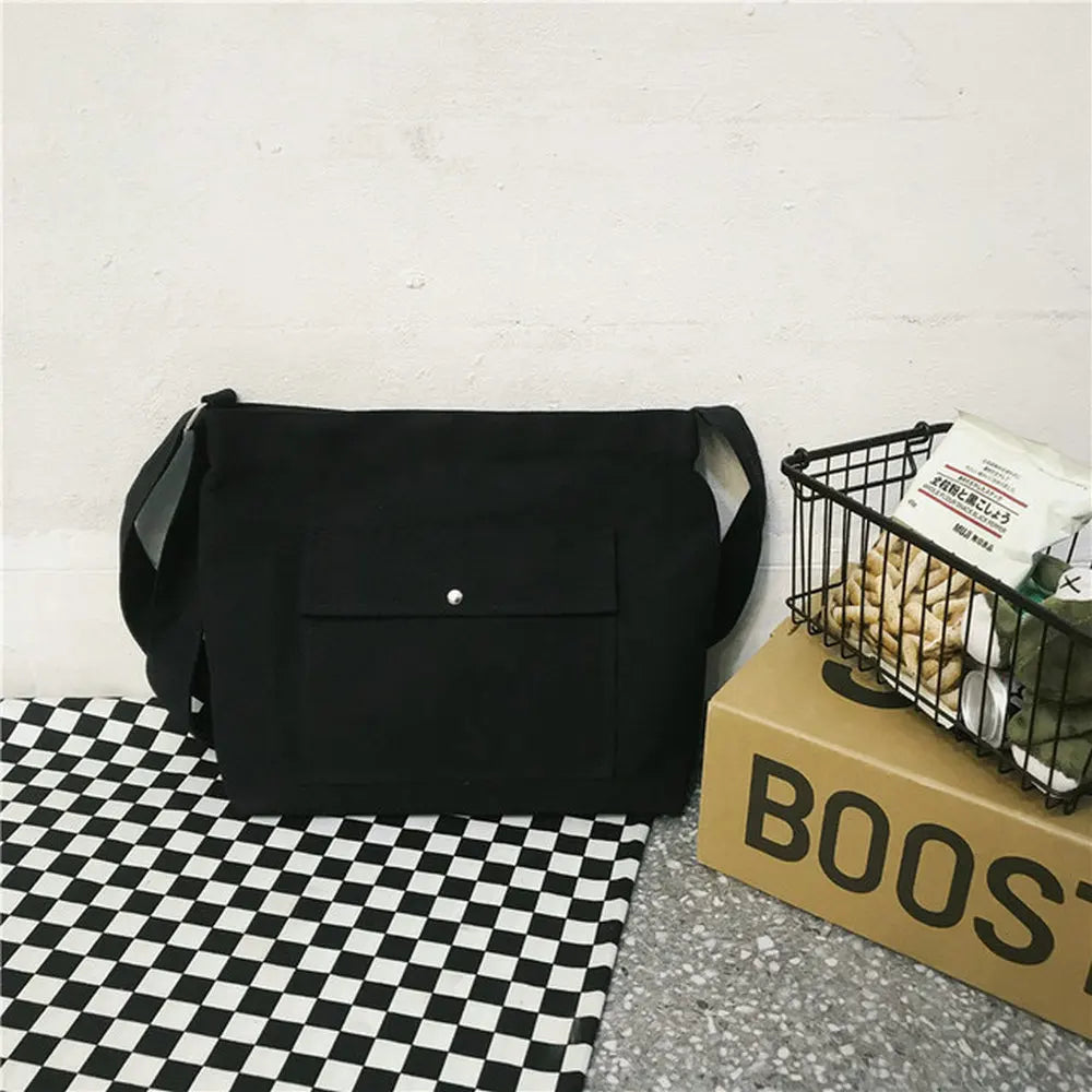 Retro Canvas Shoulder Bag for Men and Women