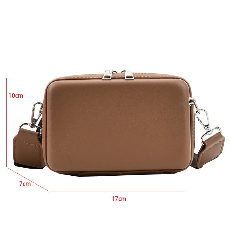 Women's Casual Messenger Leather Bag - Crossbody Tote Satchel