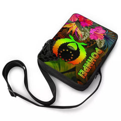 Mini Crossbody Bag Pohnpei Polynesian Samoan Hibiscus Women Shoulder Ba