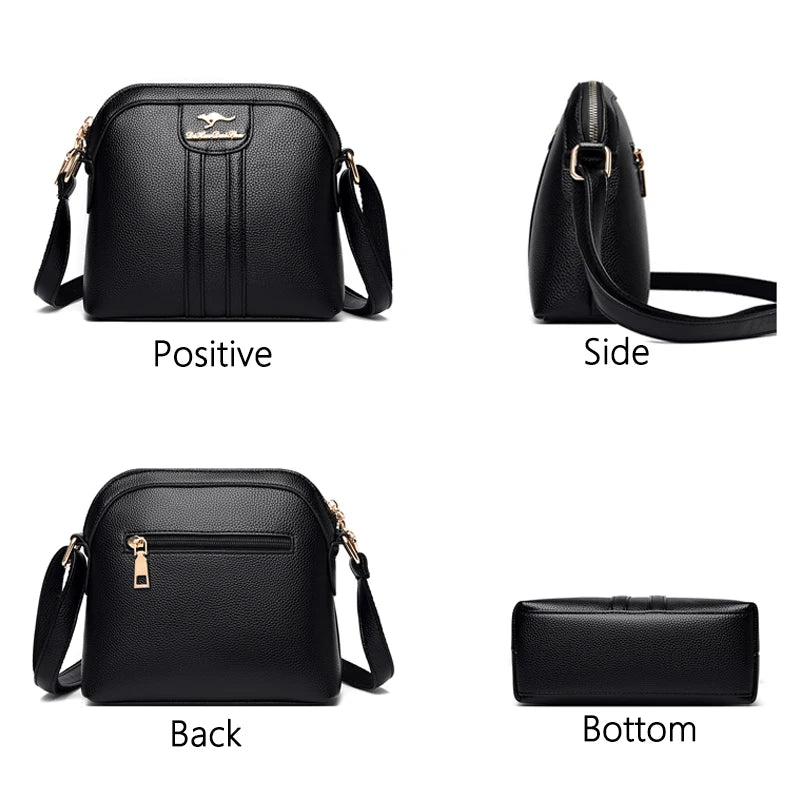 Casual High PU Leather Shoulder Bag Ladies Messenger Bag Wallet