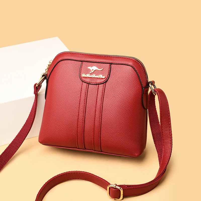 Casual High PU Leather Shoulder Bag Ladies Messenger Bag Wallet