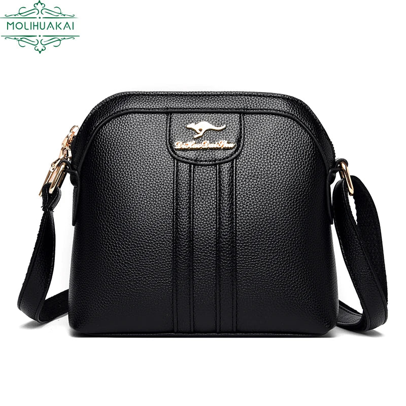 Casual High PU Leather Shoulder Bag Ladies Messenger Bag Wallet