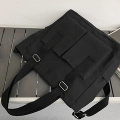 Casual Multifunction Shoulder Crossbody Bag Waterproof Oxford Bucket Bag Women
