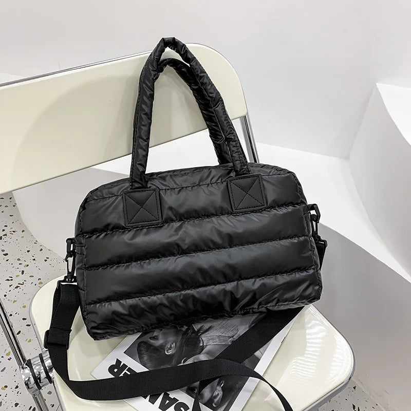 Casual Nylon Crossbody Shoulder Bag Winter High Capacity Lady Cotton Bag
