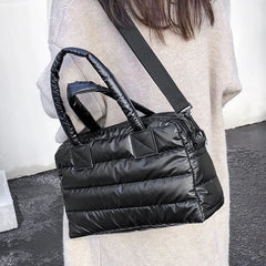 Casual Nylon Crossbody Shoulder Bag Winter High Capacity Lady Cotton Bag