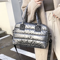 Casual Nylon Crossbody Shoulder Bag Winter High Capacity Lady Cotton Bag