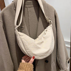 Nylon Hobo Crossbody Bag for Women Large Capacity Tote Lady Travel Shopper Bag