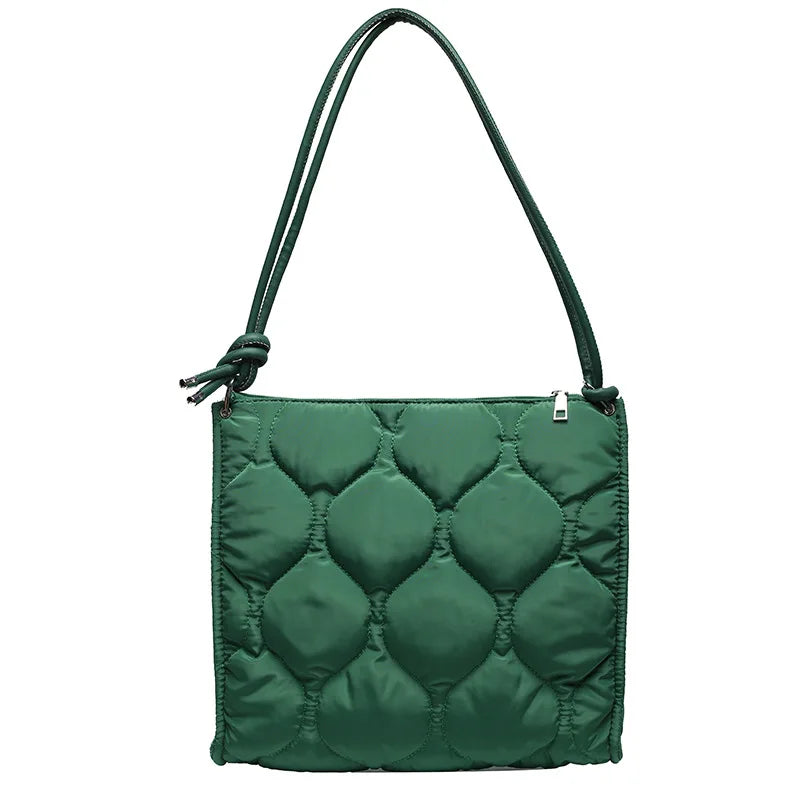 Quilted Padded Women Shoulder Bags Large Capacity Tote