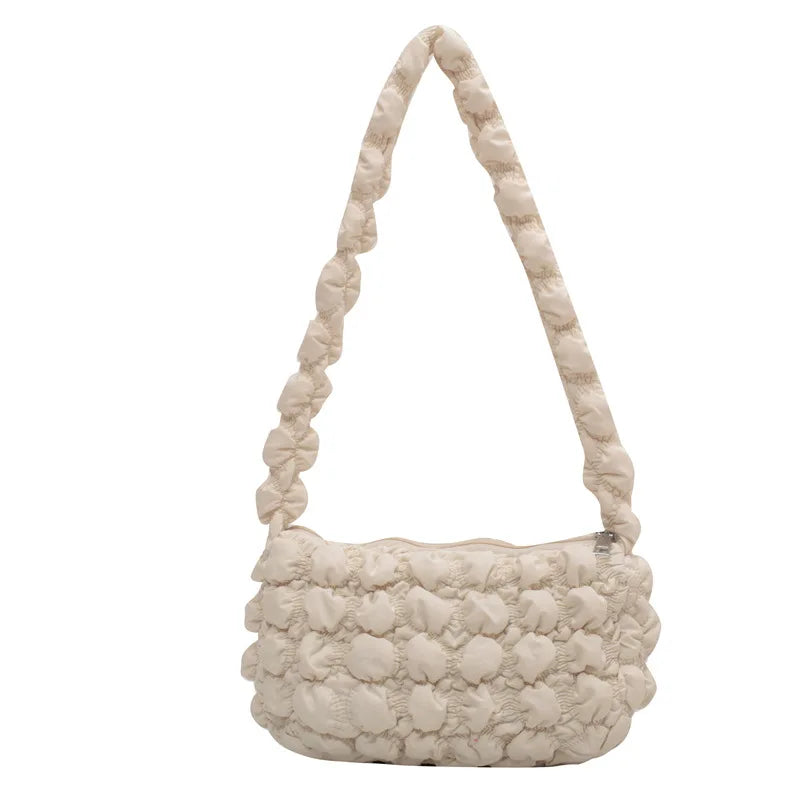 Nylon Quilted Crossbody Shoulder Bag for Women