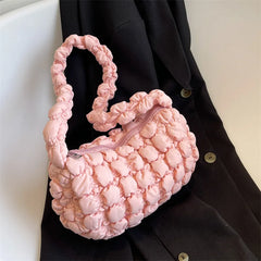 Nylon Quilted Crossbody Shoulder Bag for Women