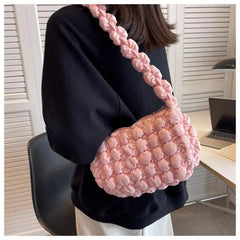 Nylon Quilted Crossbody Shoulder Bag for Women