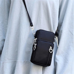 Nylon Shoulder Bag for Women Cellphone Crossbody Small Messenger Handbag